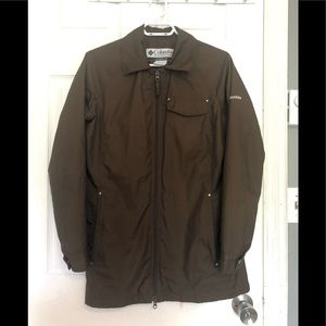 Columbia long wind breaker coat